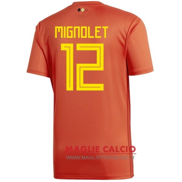 nuova maglietta belgio 2018 mignolet 12 prima